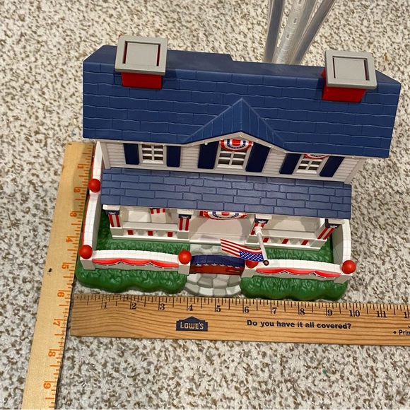 VTG CIB Avon Patriotic Lighted Fiber Optic House 4th Of July Fireworks Americana - Picture 10 of 17